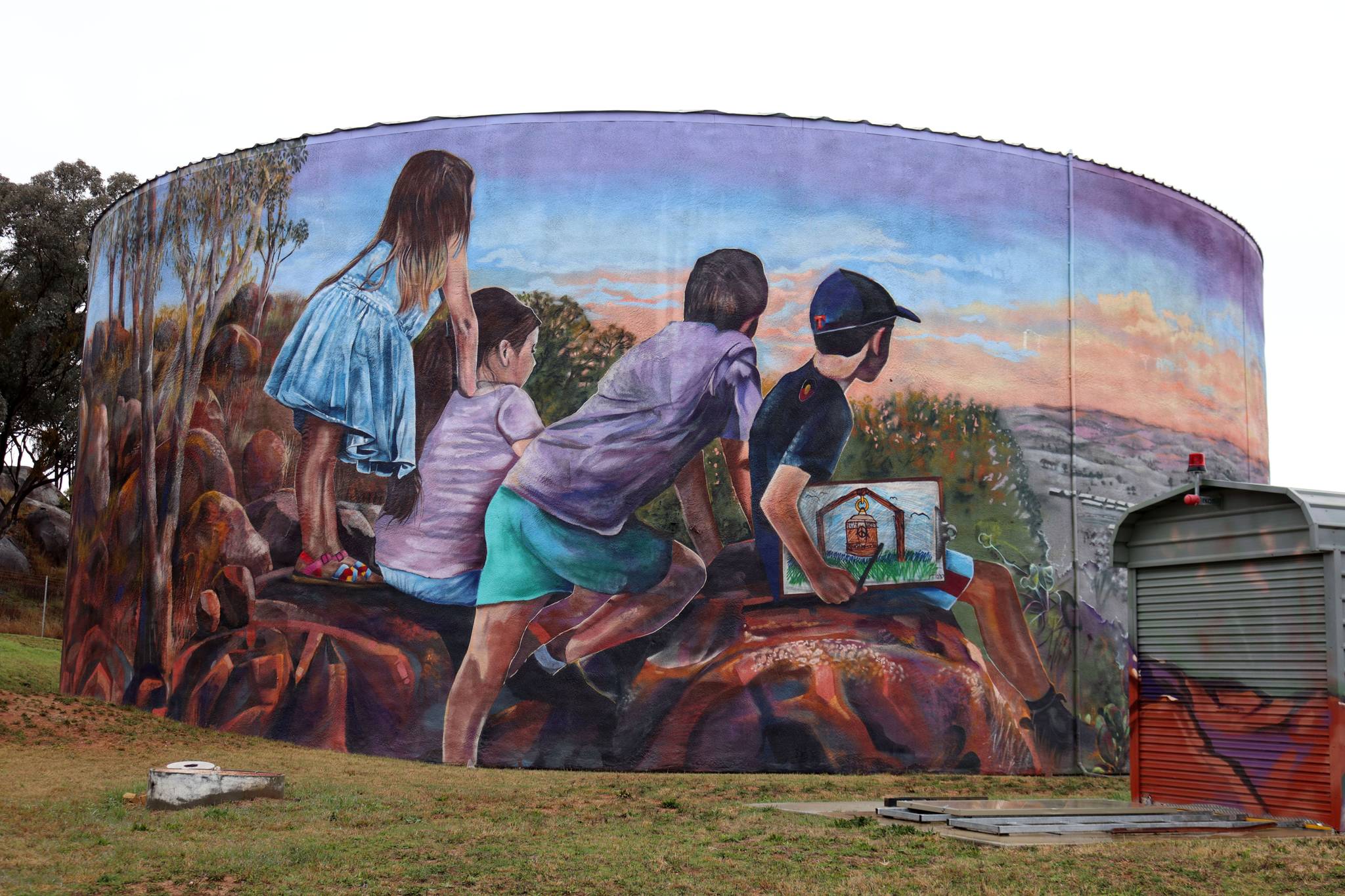 Drapl, The Zookeeper, The Brightsiders&mdash;Cowra POW Water Tank Mural