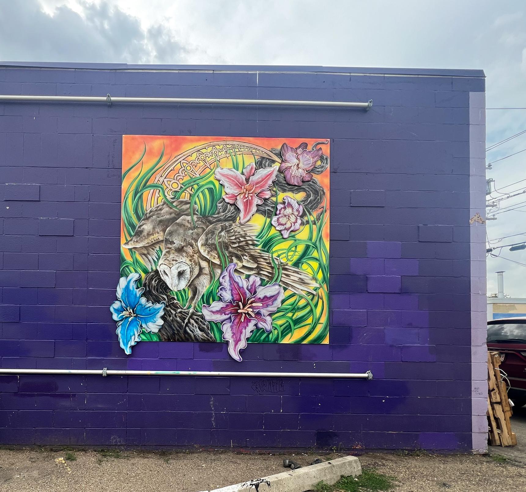 Rodrick Fuchs—Owl and Lilies- The Paint Spot 6