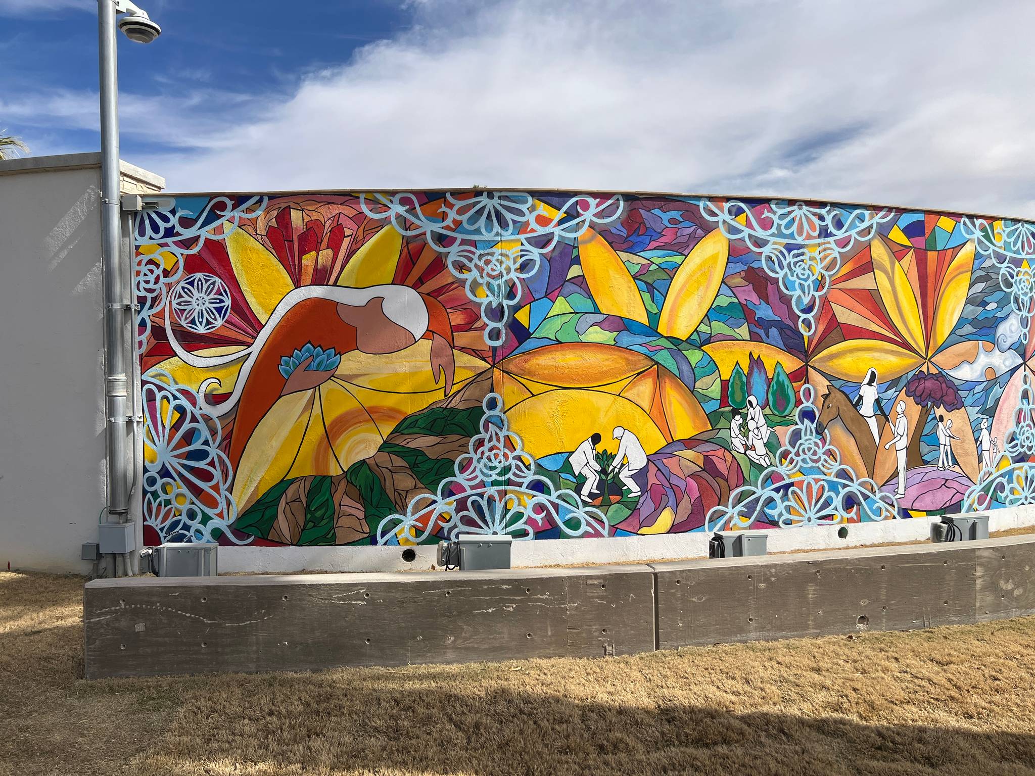 Blanca Estrada, Tino Ortega&mdash;Healing Garden Mural