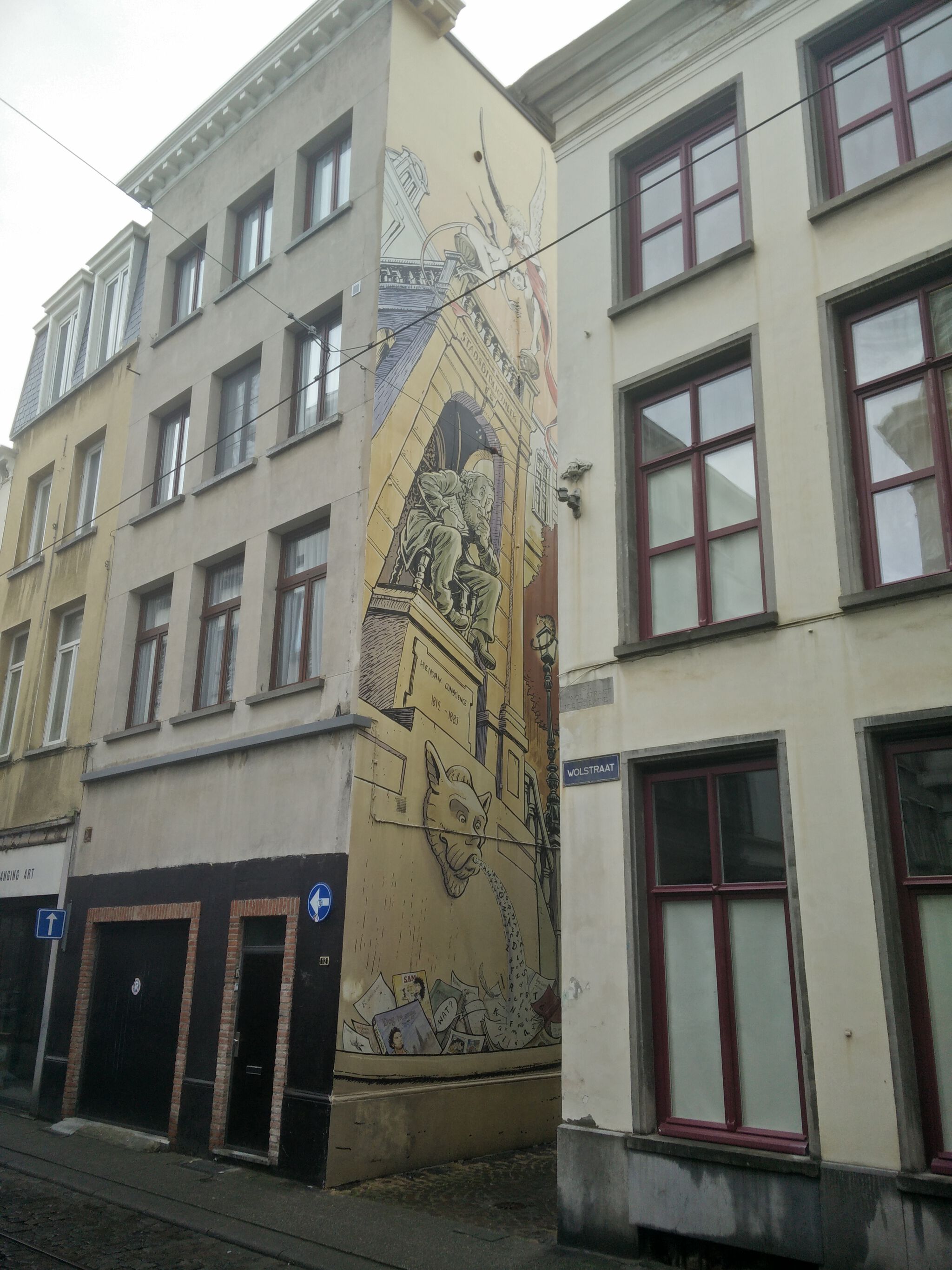 Art Mural, Comic walls&mdash;Hendrik Conscience
