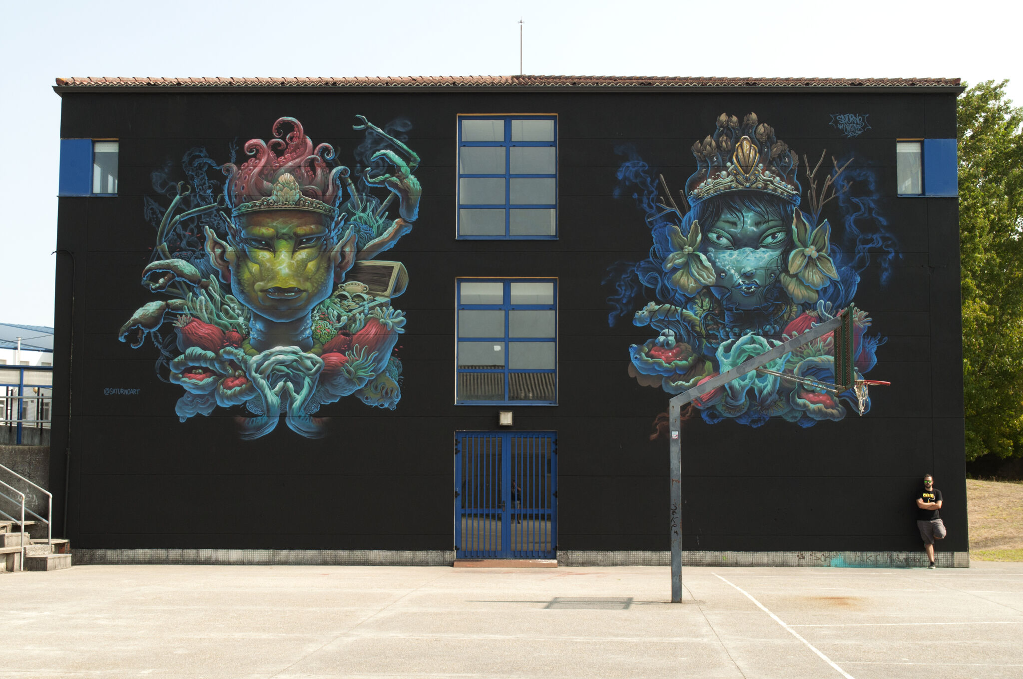 Saturno&mdash;Wall by SATURNO for DESORDES CREATIVAS 2017 in Ordes (Galicia - Spain)