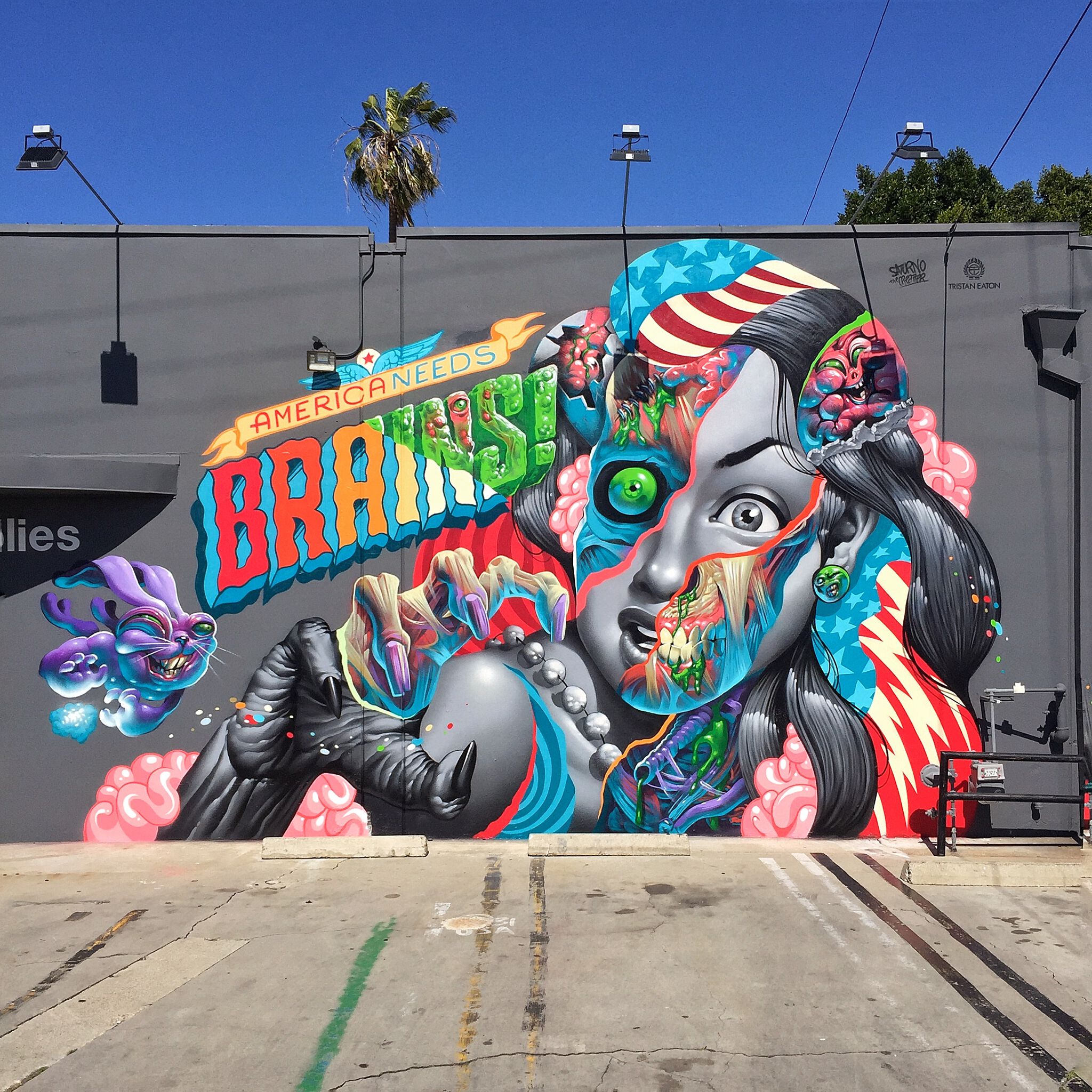 Tristan Eaton, Saturno&mdash;America Needs Brains!