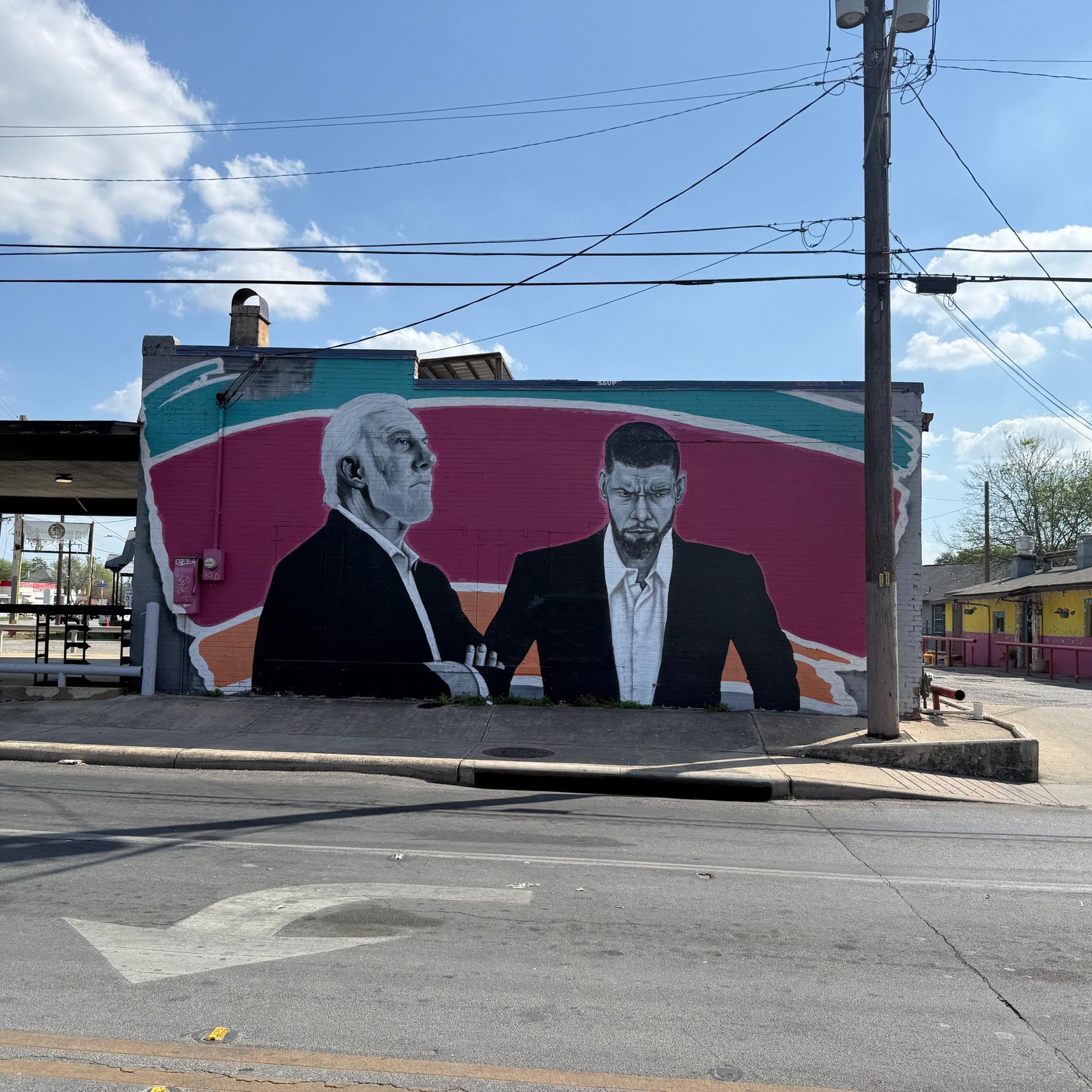 Nik Soupé—Gregg Popovich and Tim Duncan