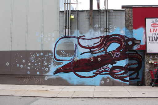 Wholey's Squid Mural