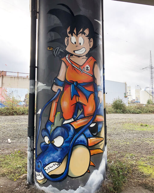 Goku riding