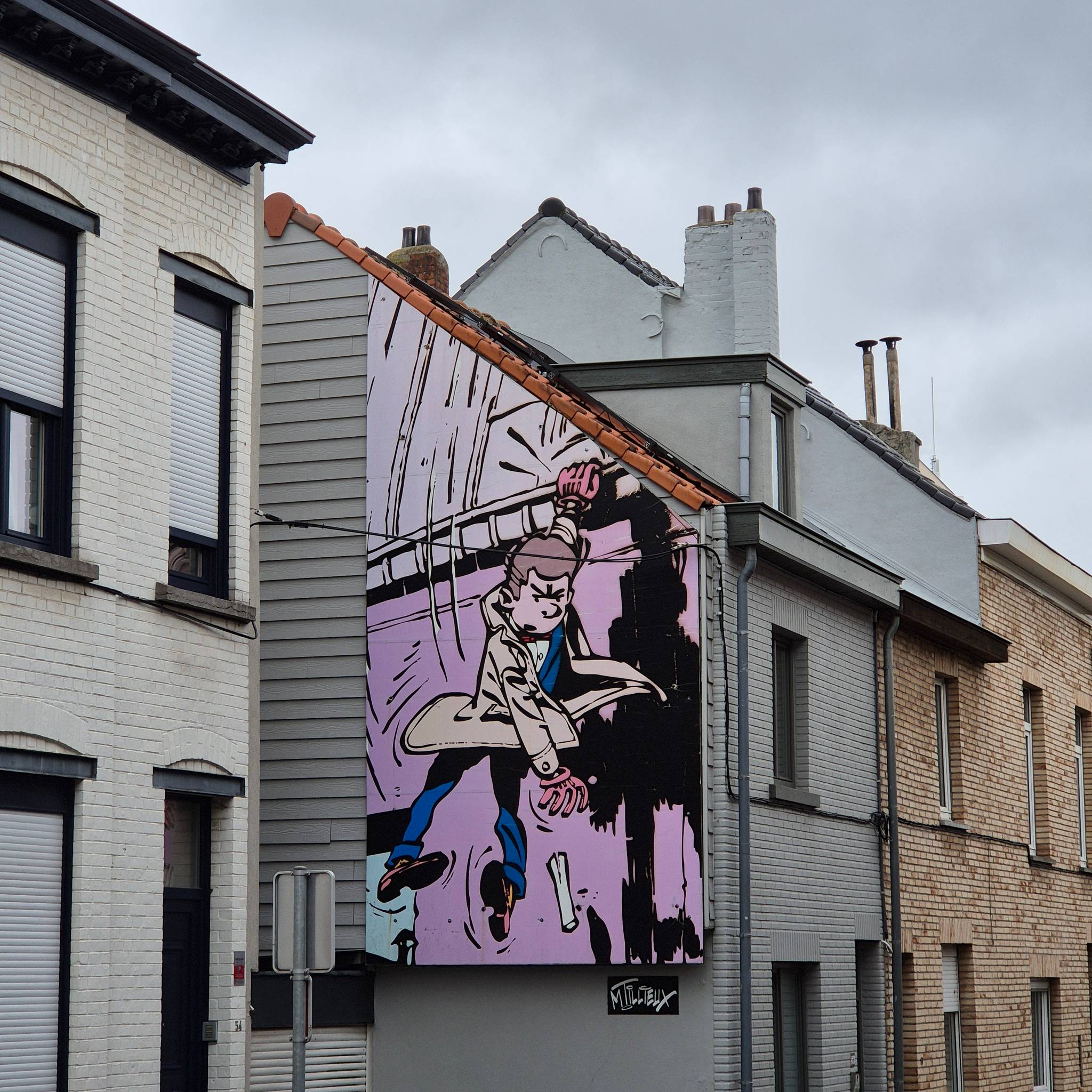 Unknown - Brussels&mdash;Comic strip wall, Guus Slim