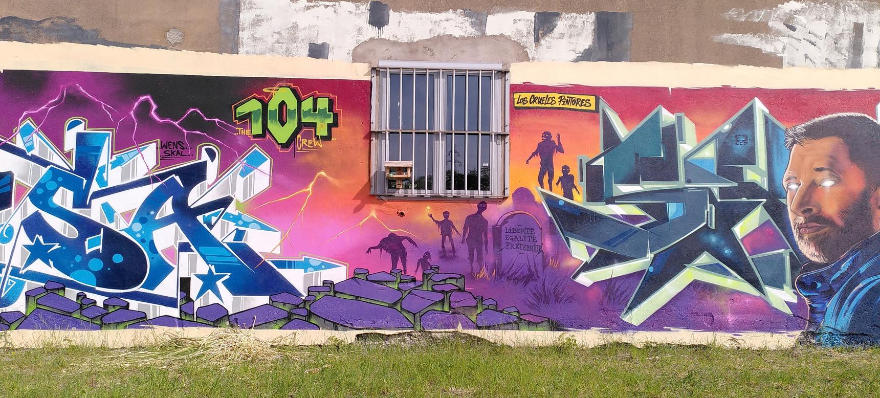 Mahon, Copsa 104 Crew Wildcans, Pisco Logik, Pistone Letters—Macia Zombies Wildcans Wall