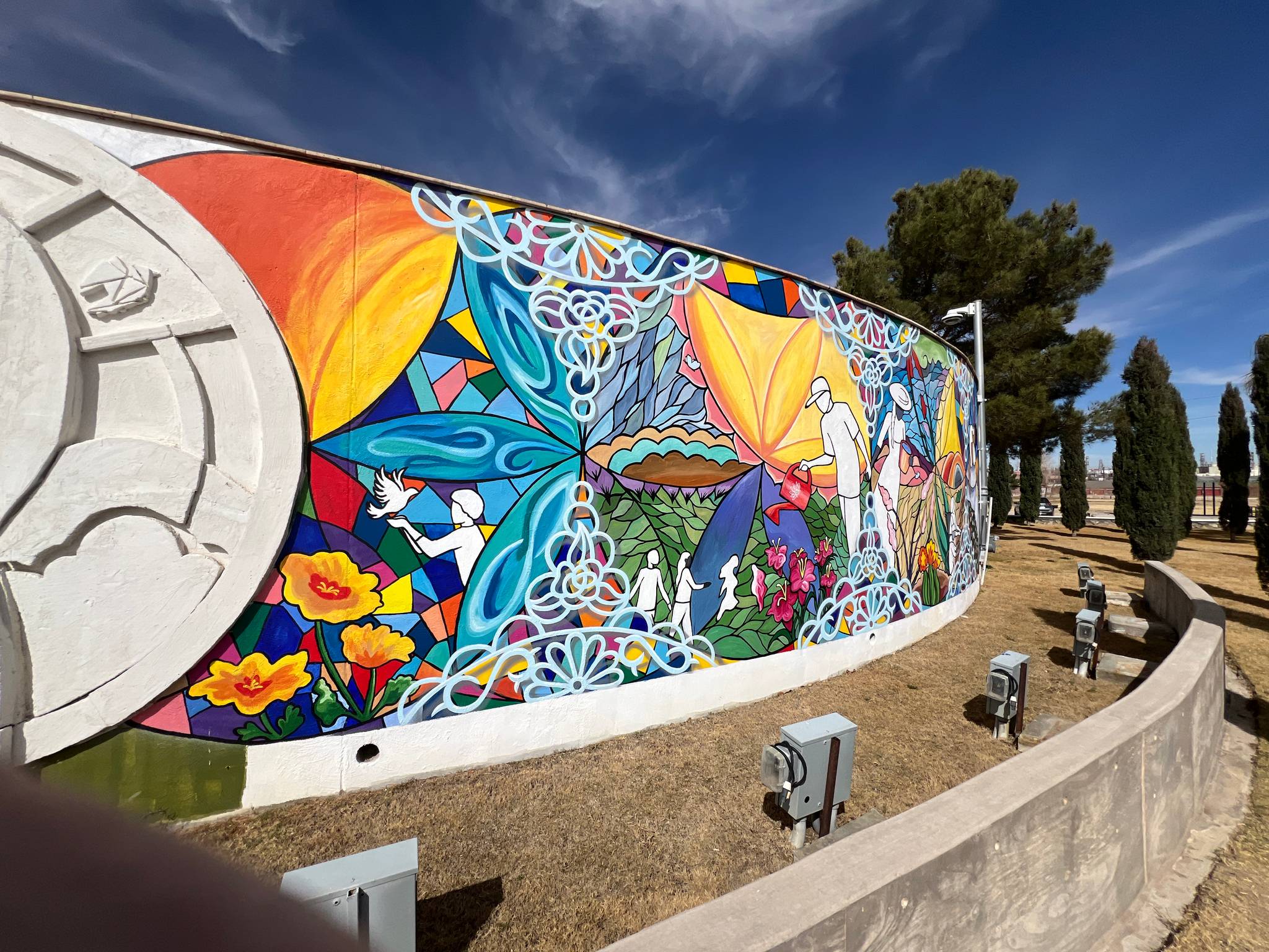 Blanca Estrada, Tino Ortega&mdash;Healing Garden Mural