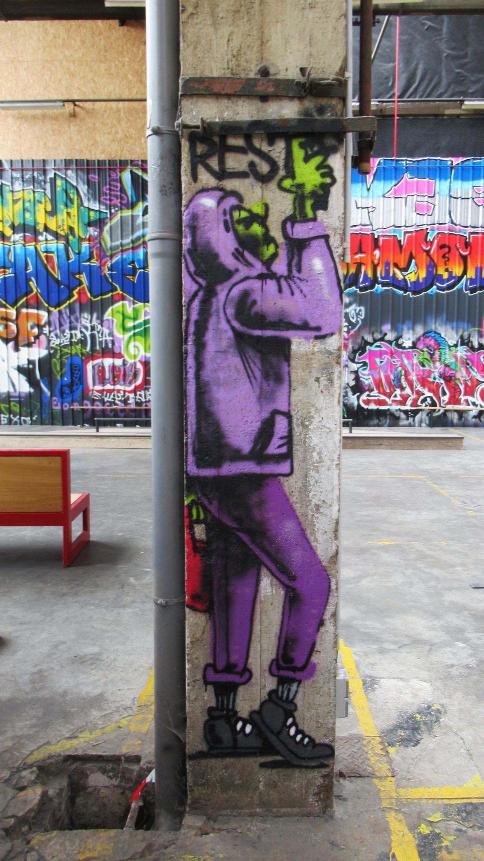 Samor, Klaas Van der Linden, Zyker, Resto, la.kus, Kiewie, Quatch, Unknown - Ghent, Kazimir Art—Arsenaal Skatepark jam