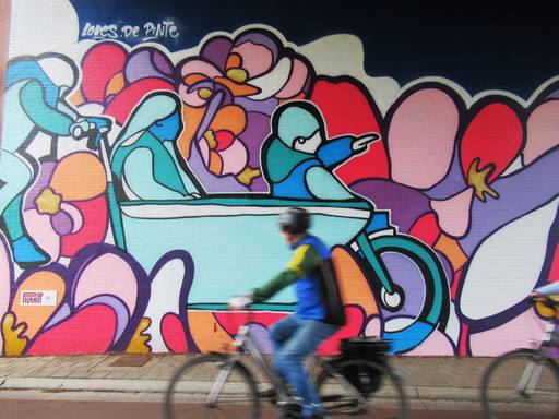Cycling mural 