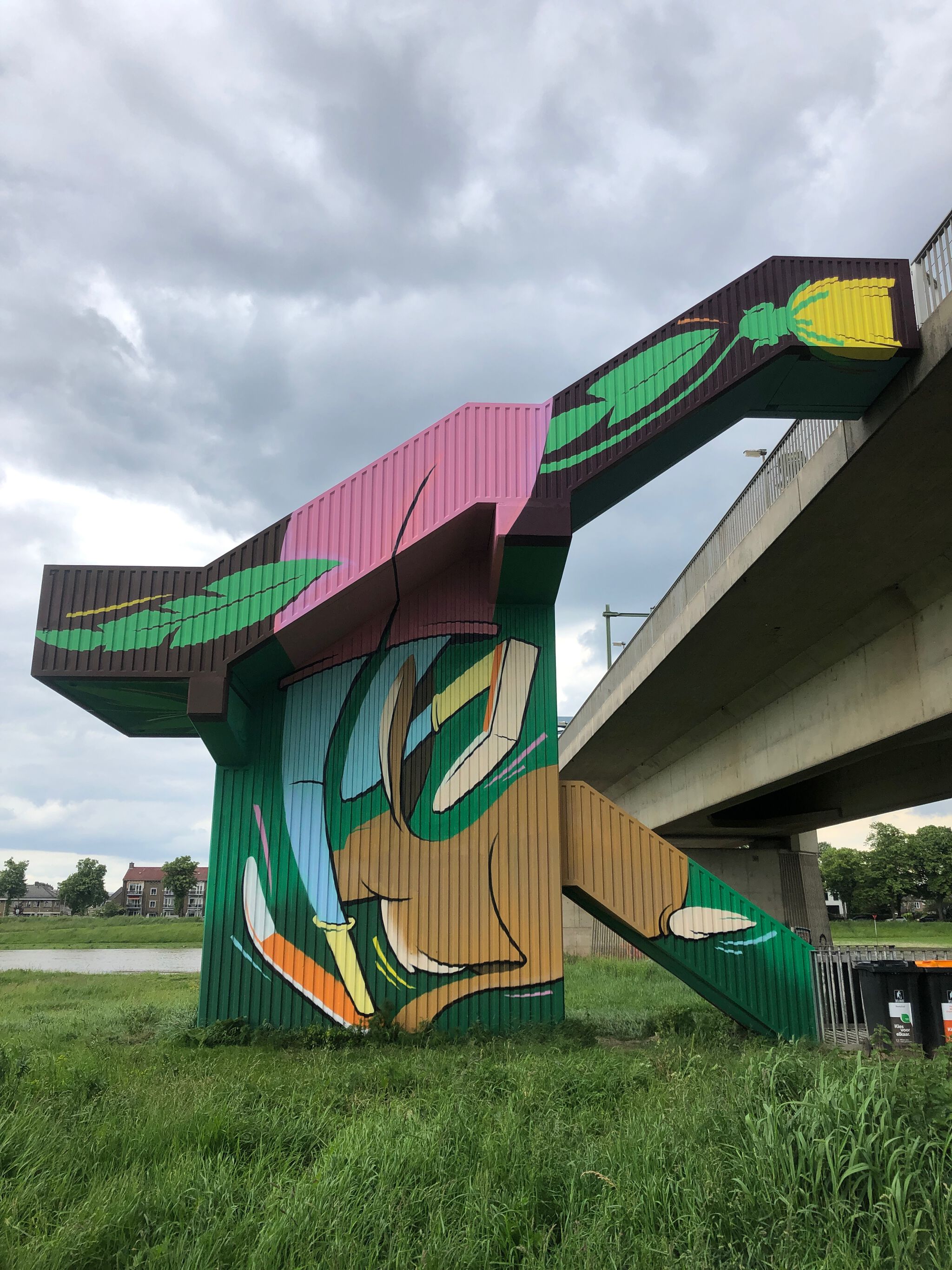 Danny Rumbl&mdash;Spoorbrugtrap Natuurpark Deventer IJsseloevers