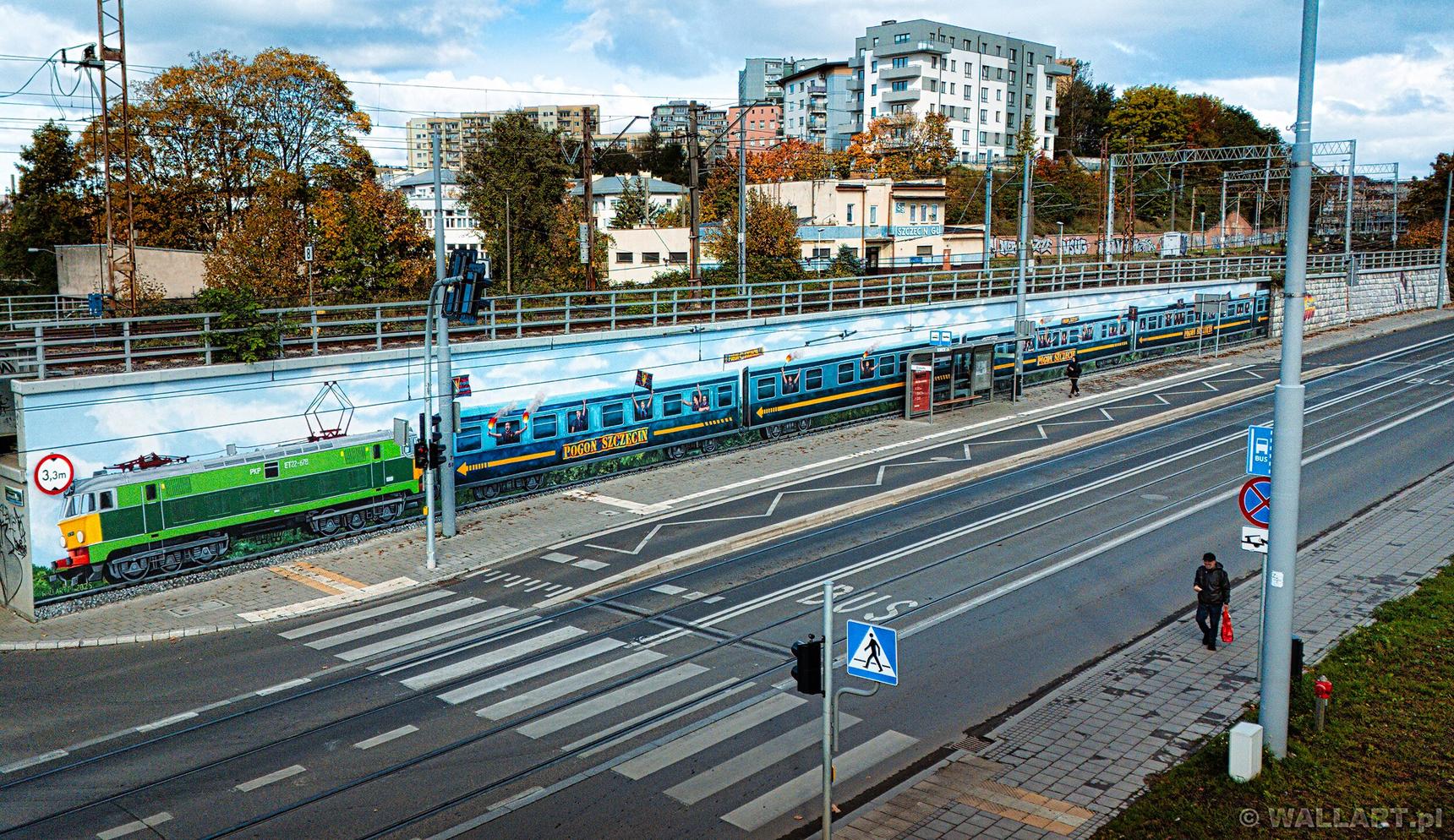 Wallart—Train with Fans – Celebrating Pogoń Szczecin