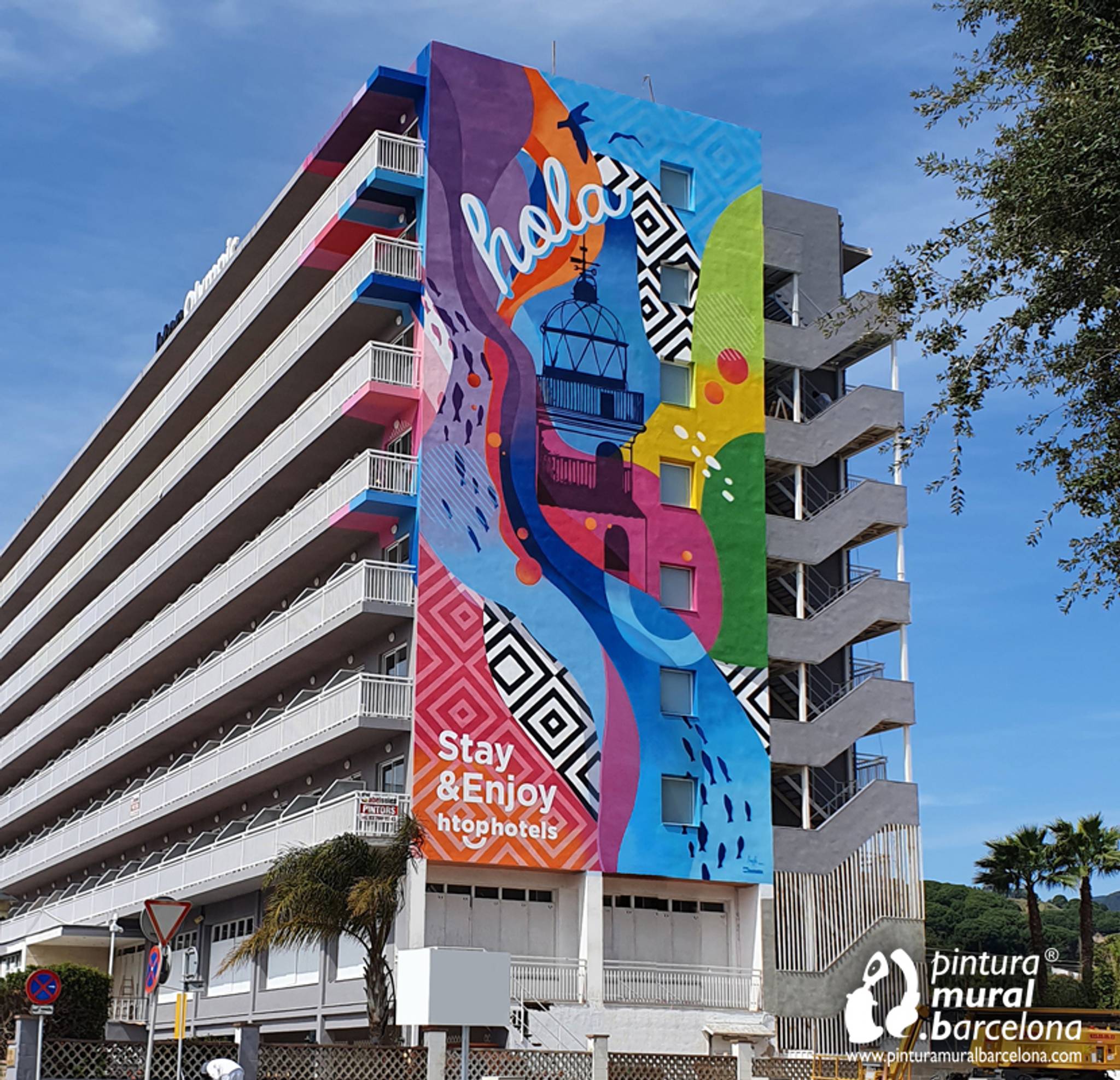 Pintura-mural-barcelona, Mateo Lara&mdash;COLOURFULL CALELLA MURAL