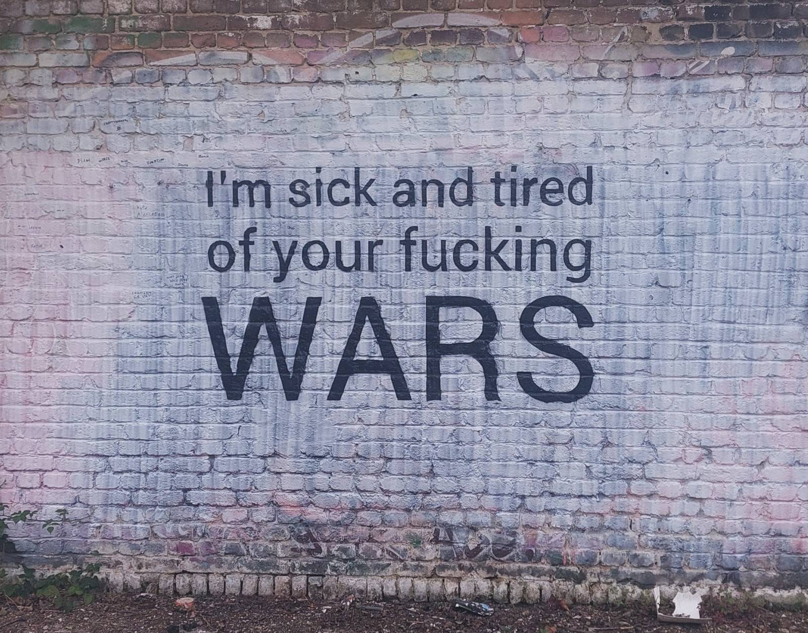 Apac—I'm sick and tired of your fucking wars