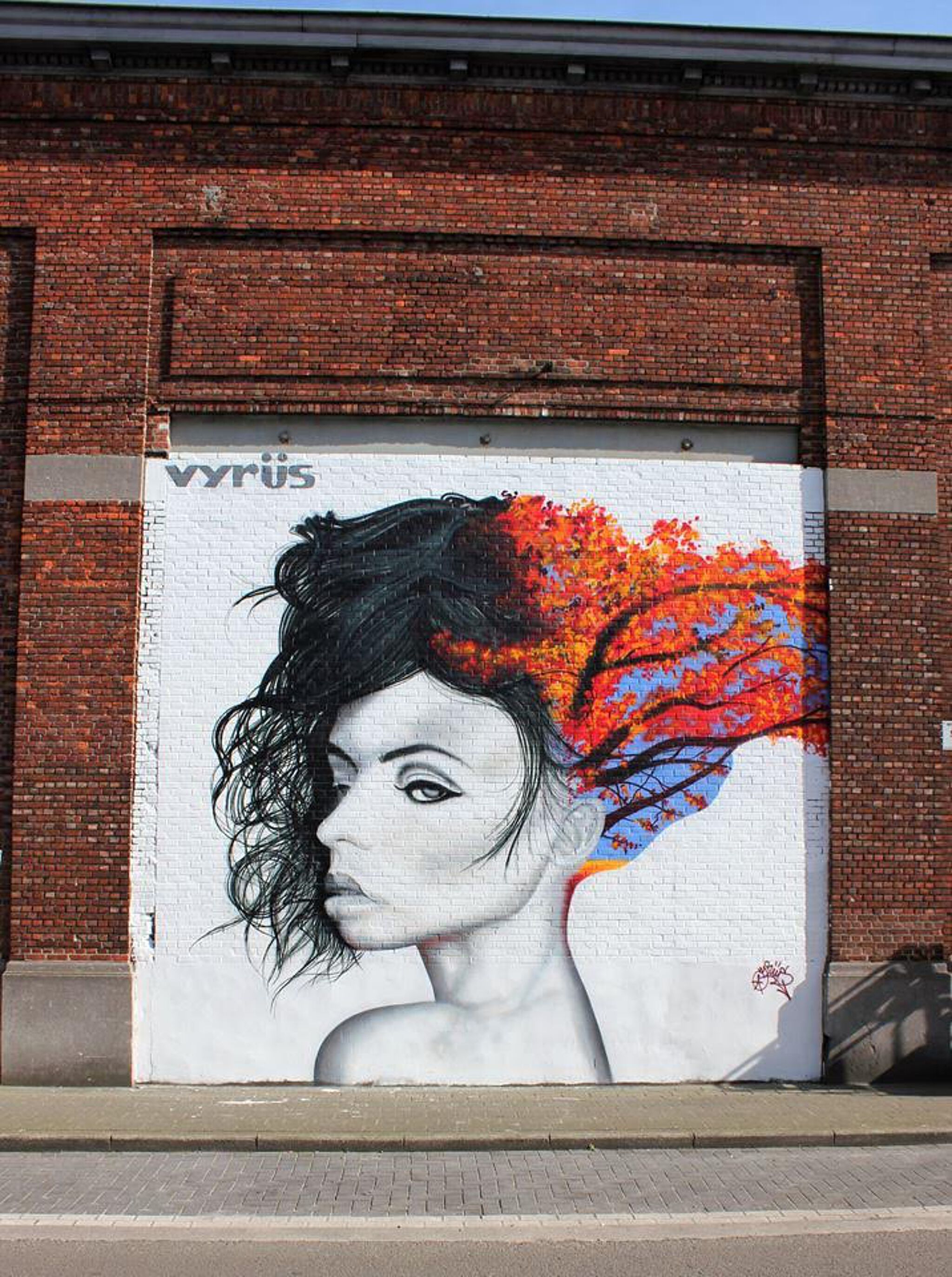 Vyrüs, Street Art Antwerp&mdash;Lady of the Woods