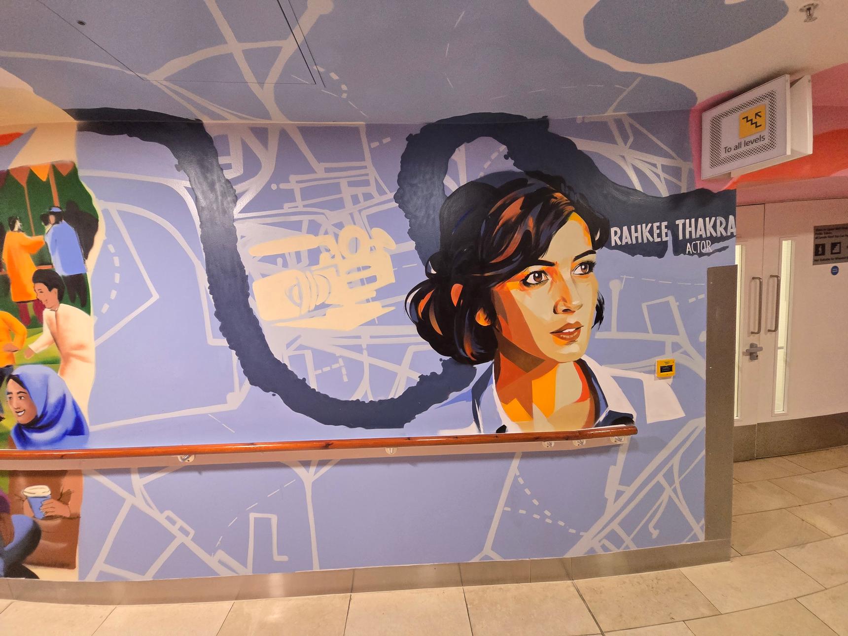 Graffwerk —Highcross Rooftop Carpark Access Corridor Mural