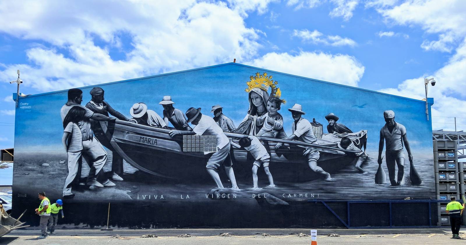 Richard Santana, Kiryat Mendoza—Mural Cofradía Pescadores de Arguineguín