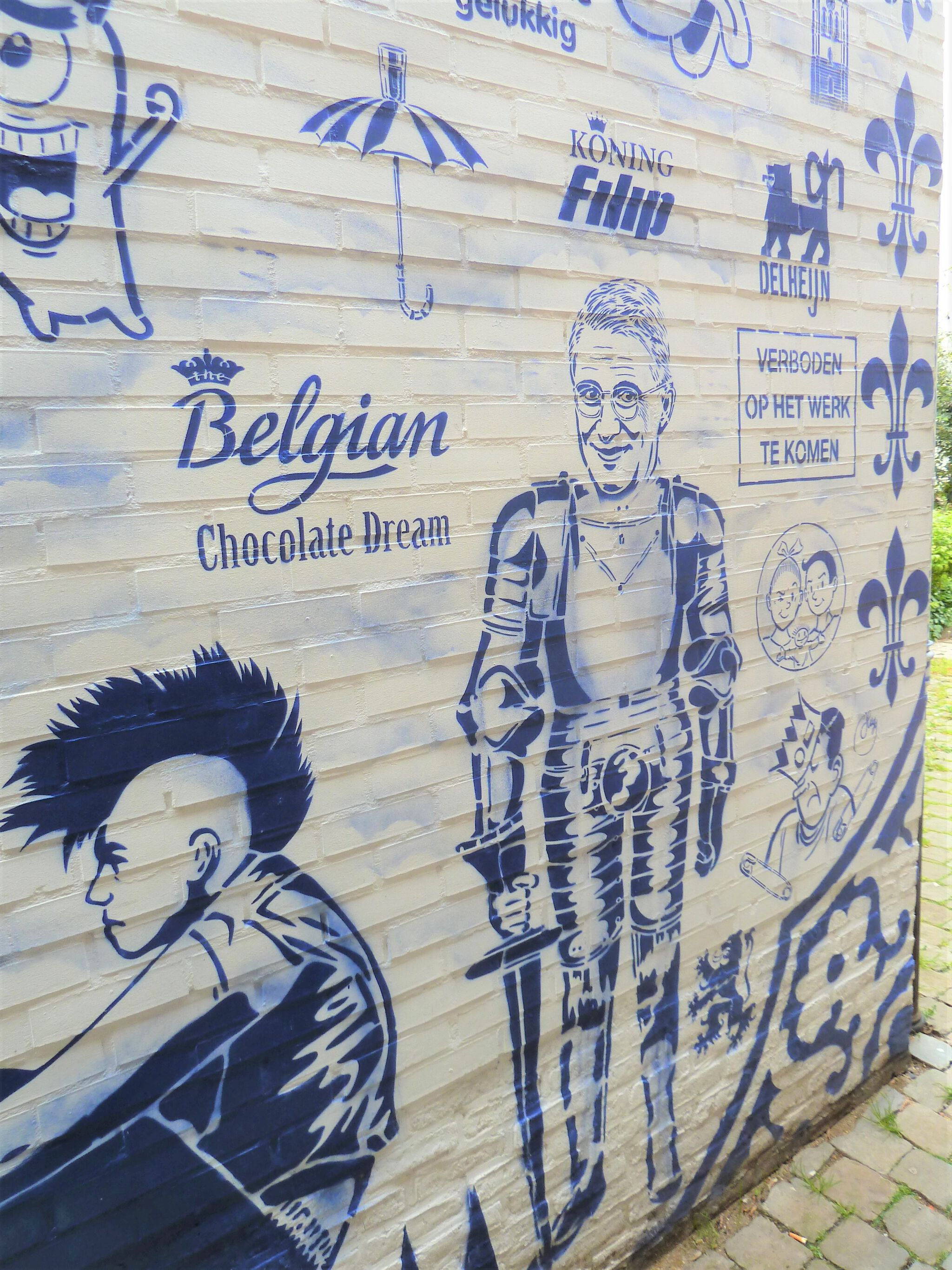 Hugo Kaagman, Stencil King&mdash;Belgium in Delft blue - 