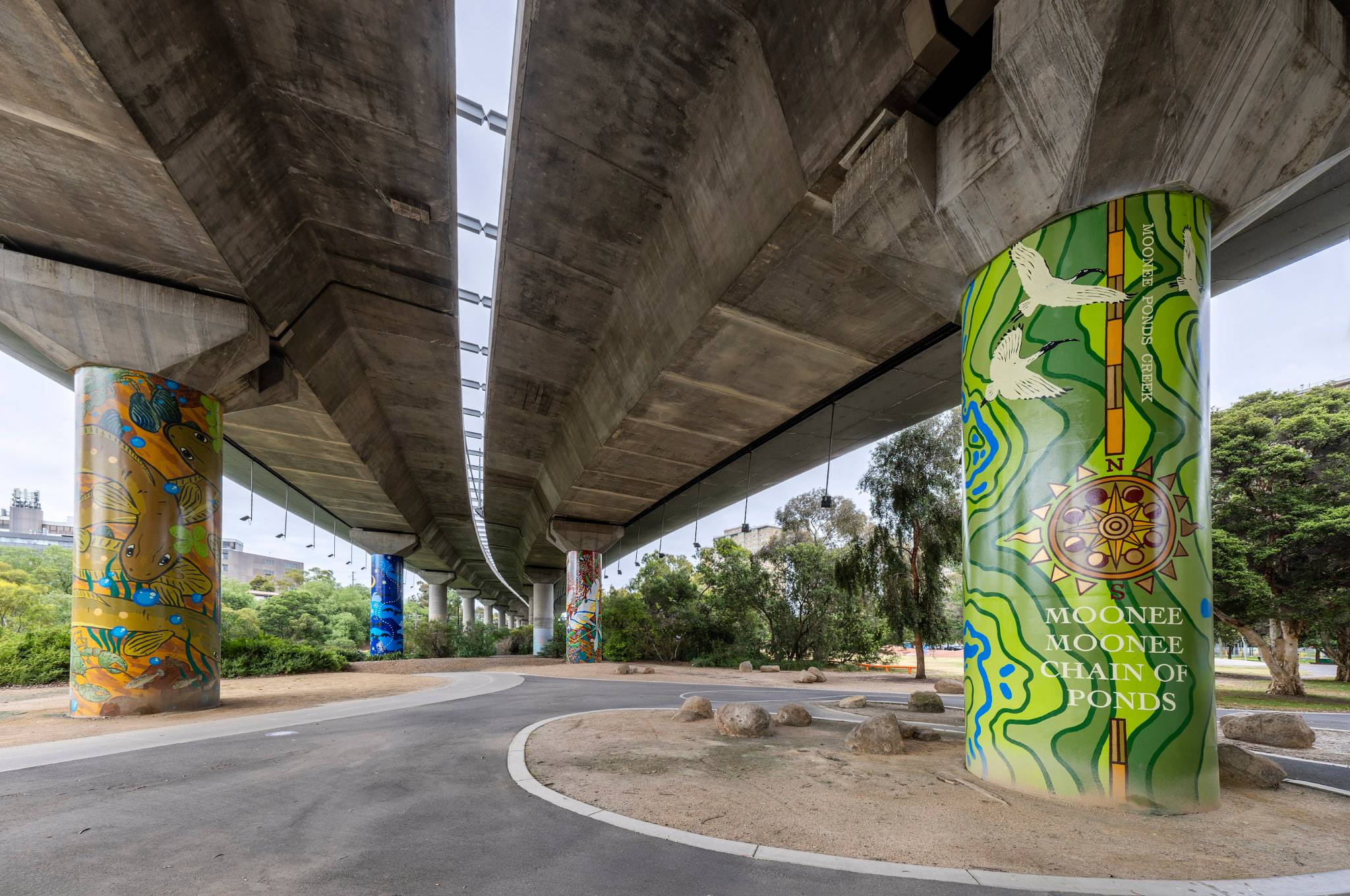 Tom Civil&mdash;Under the Bridge - Night Sky with Bats and Smoke