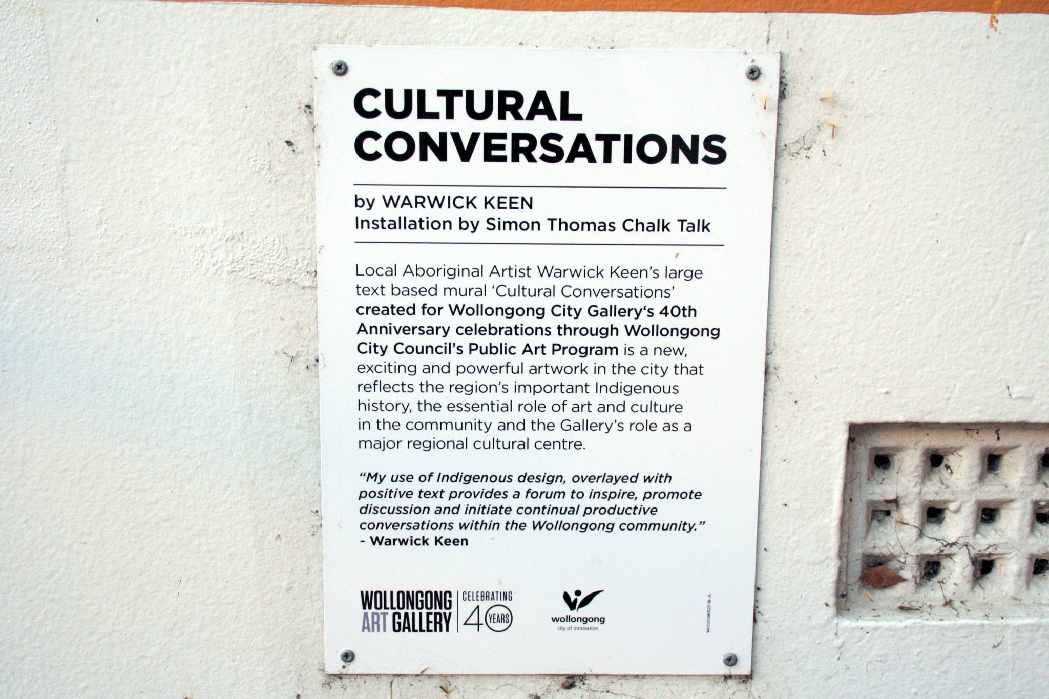 Warwick Keen&mdash;Cultural Conversations