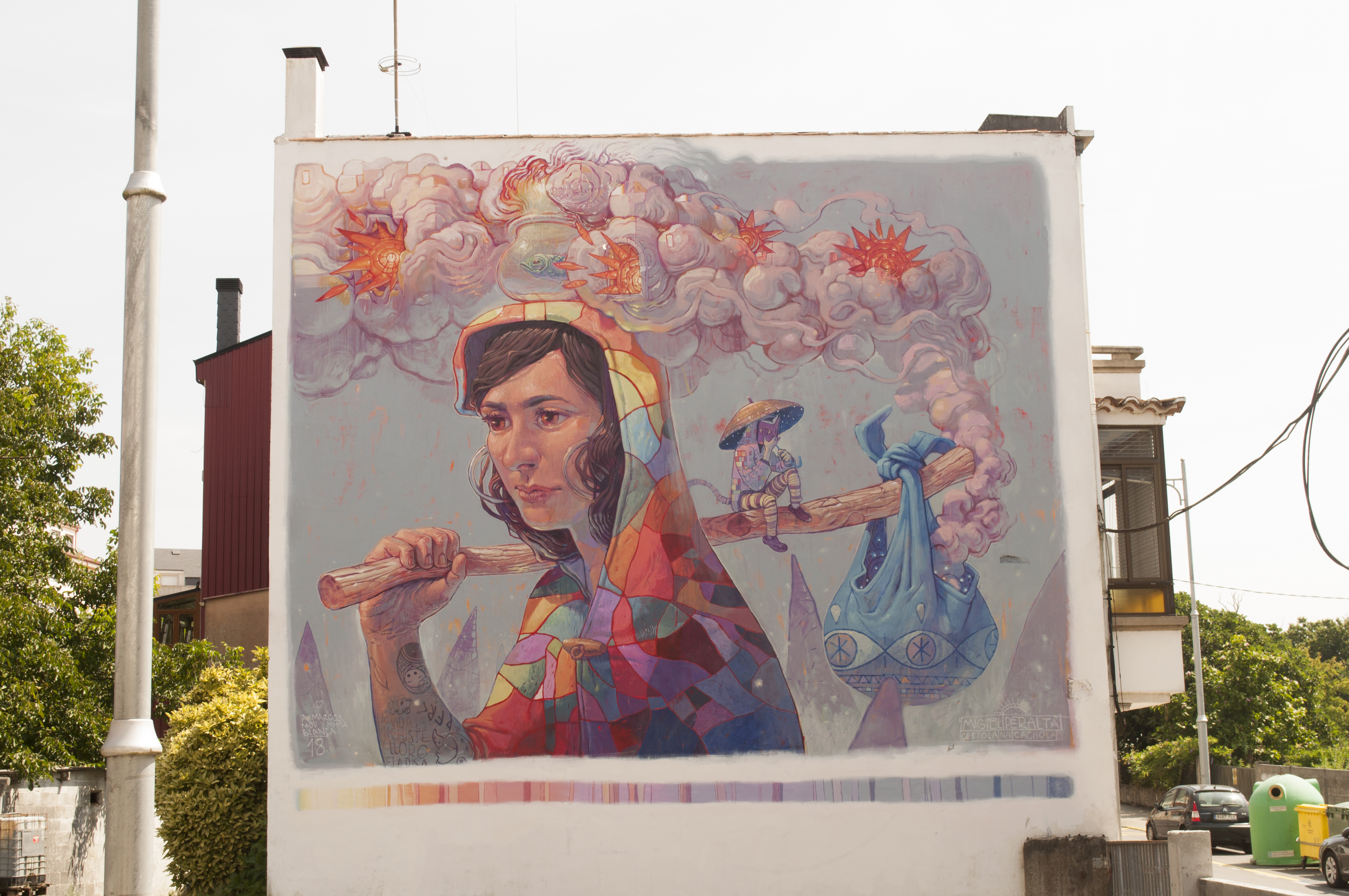 Miguel Peralta&mdash;Wall by MIGUEL PERALTA for DESORDES CREATIVAS 2018 in Ordes (Galicia-Spain)