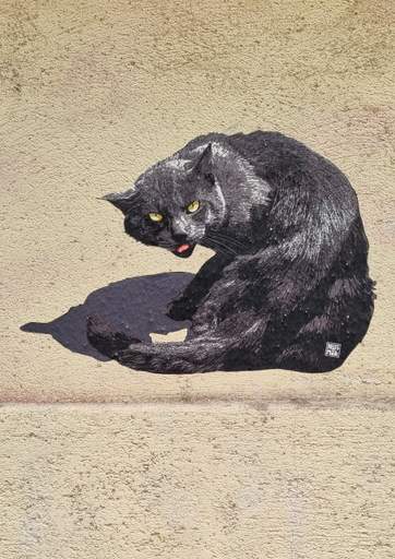 Black Cat by Neftnik - Street Art Cities