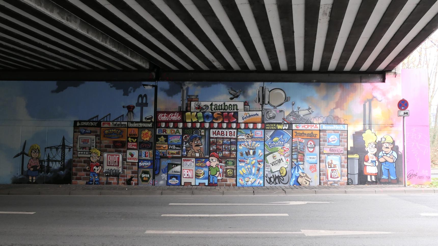 DAN , WIXONE, Mone, DRK Crew, SPONK, Beni Veltum, Alex Terboven, Levin Tomala, Knut Köhler, Chris Gollan—Kulturcollage Tunnel Wickingstraße