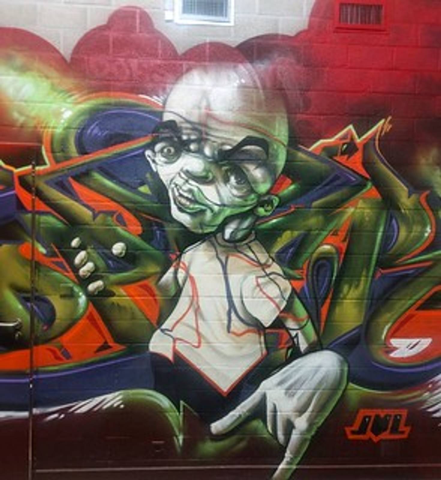 —Murals by Nash inside youth centre Fuego