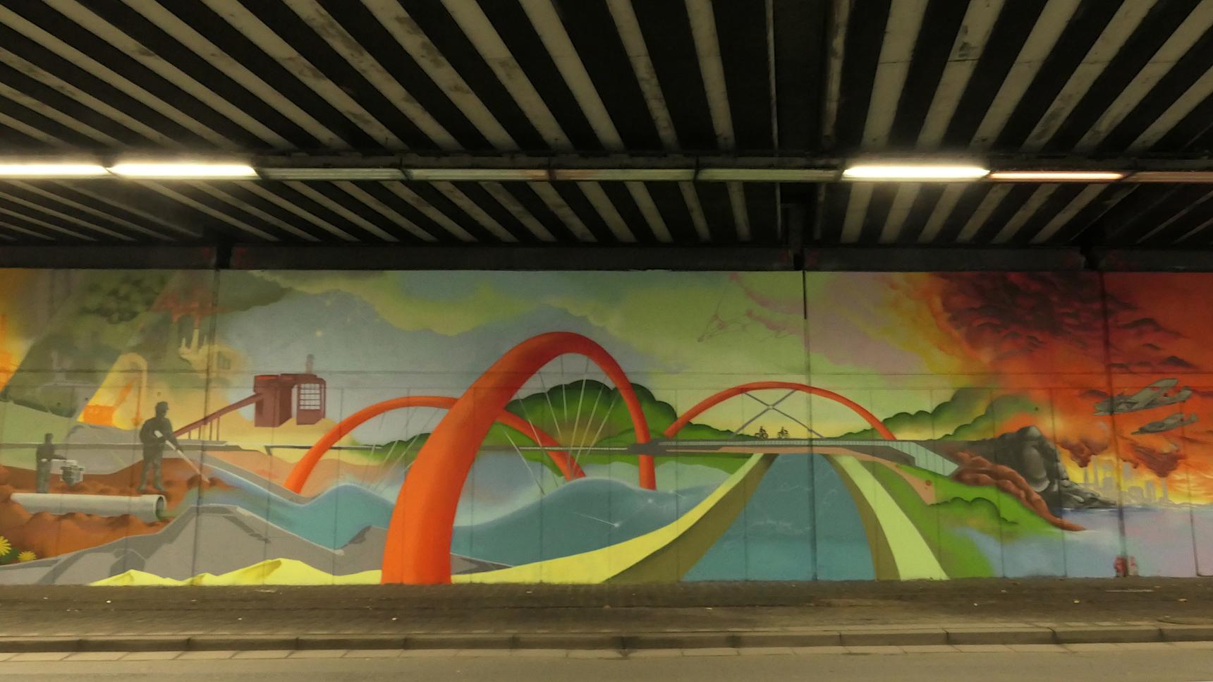 DAN , WIXONE, Mone, DRK Crew, SPONK, Beni Veltum, Alex Terboven, Levin Tomala, Knut Köhler, Chris Gollan—Kulturcollage Tunnel Wickingstraße