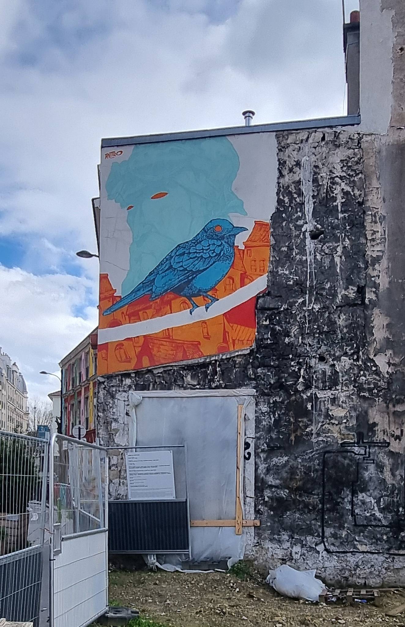 RETRO aka Retrograffitism&mdash;Le maître et l'oiseau