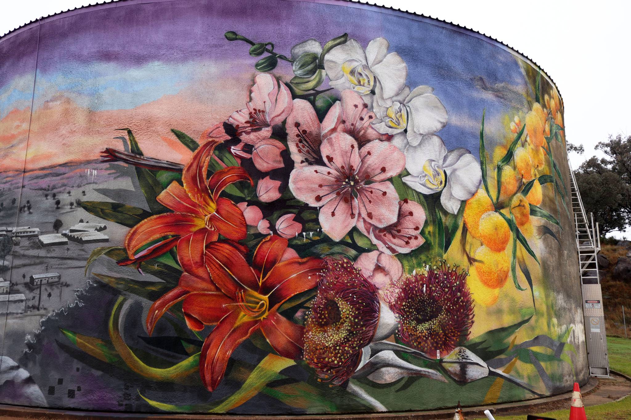 Drapl, The Zookeeper, The Brightsiders&mdash;Cowra POW Water Tank Mural