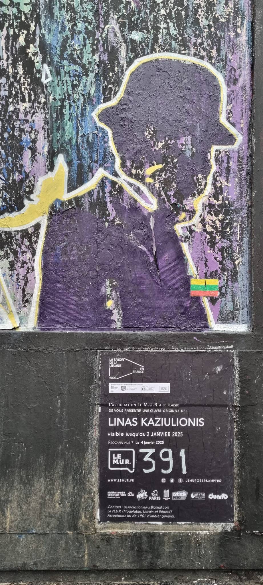 Linas Kaziulionis&mdash;Le Mur Oberkampf N°391 "Stebétojai"