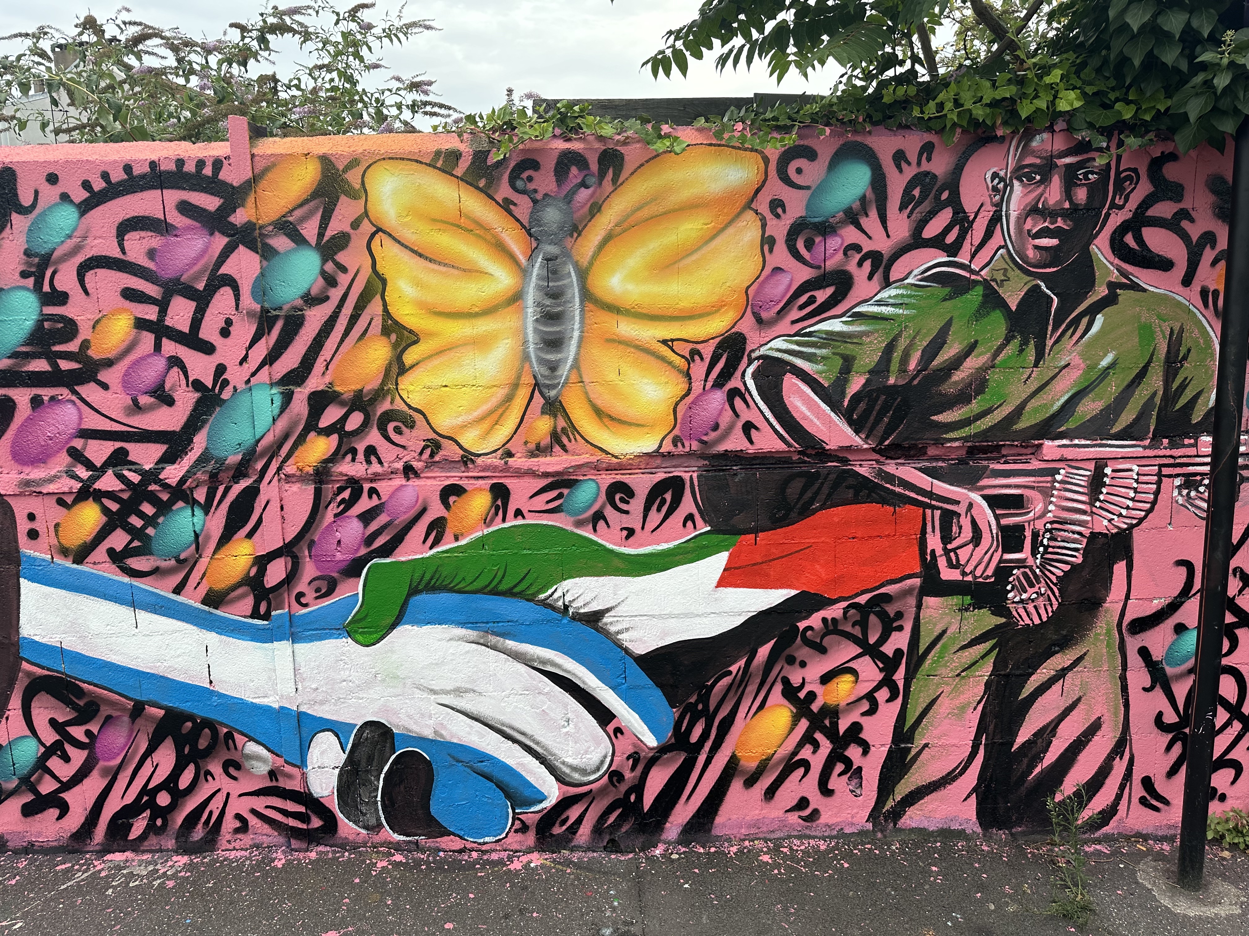 Peace Street Paris Olympics Mural by Kyle Holbrook, Zart , Morne
