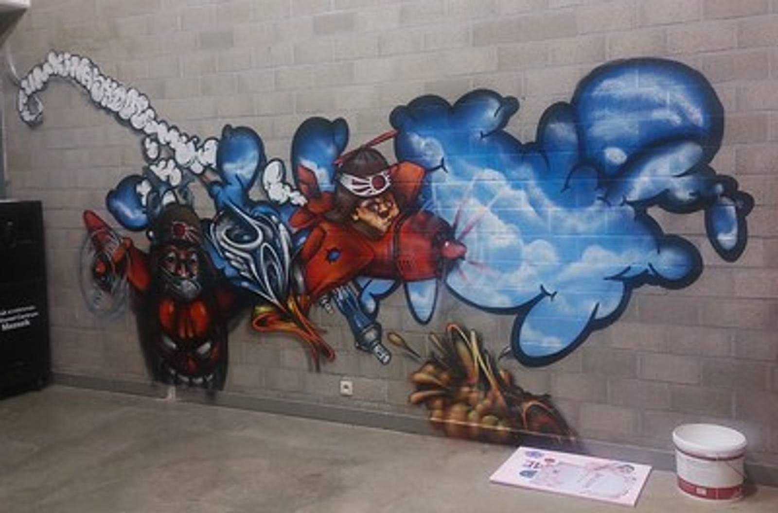 —Murals by Nash inside youth centre Fuego