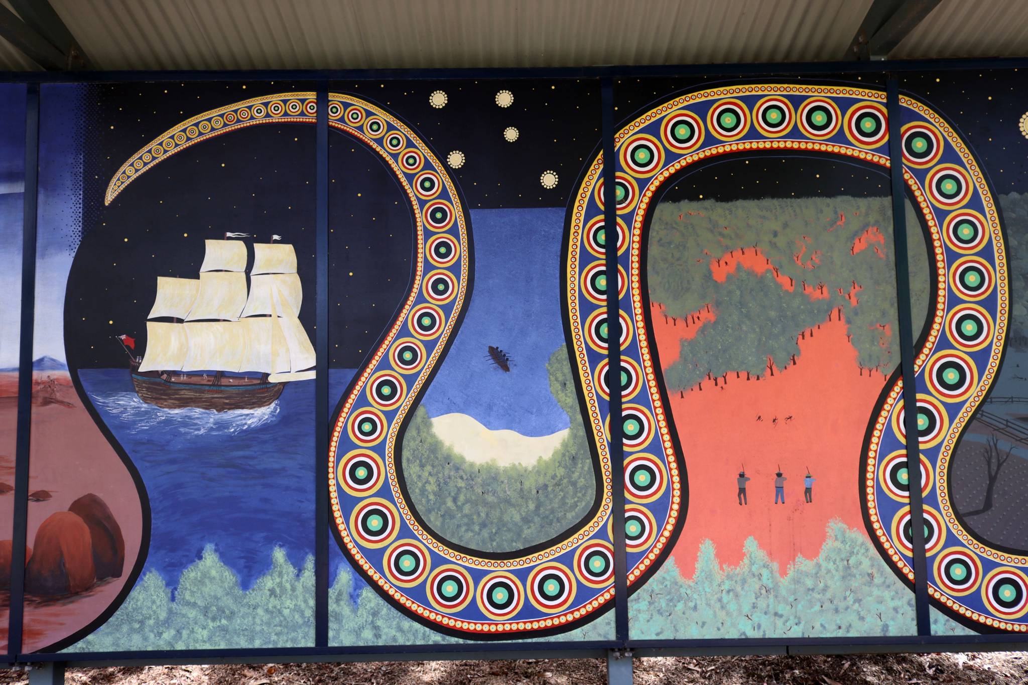 George Anderson, Les Elvin, Brad Franks, John Neville&mdash;Reconciliation Mural