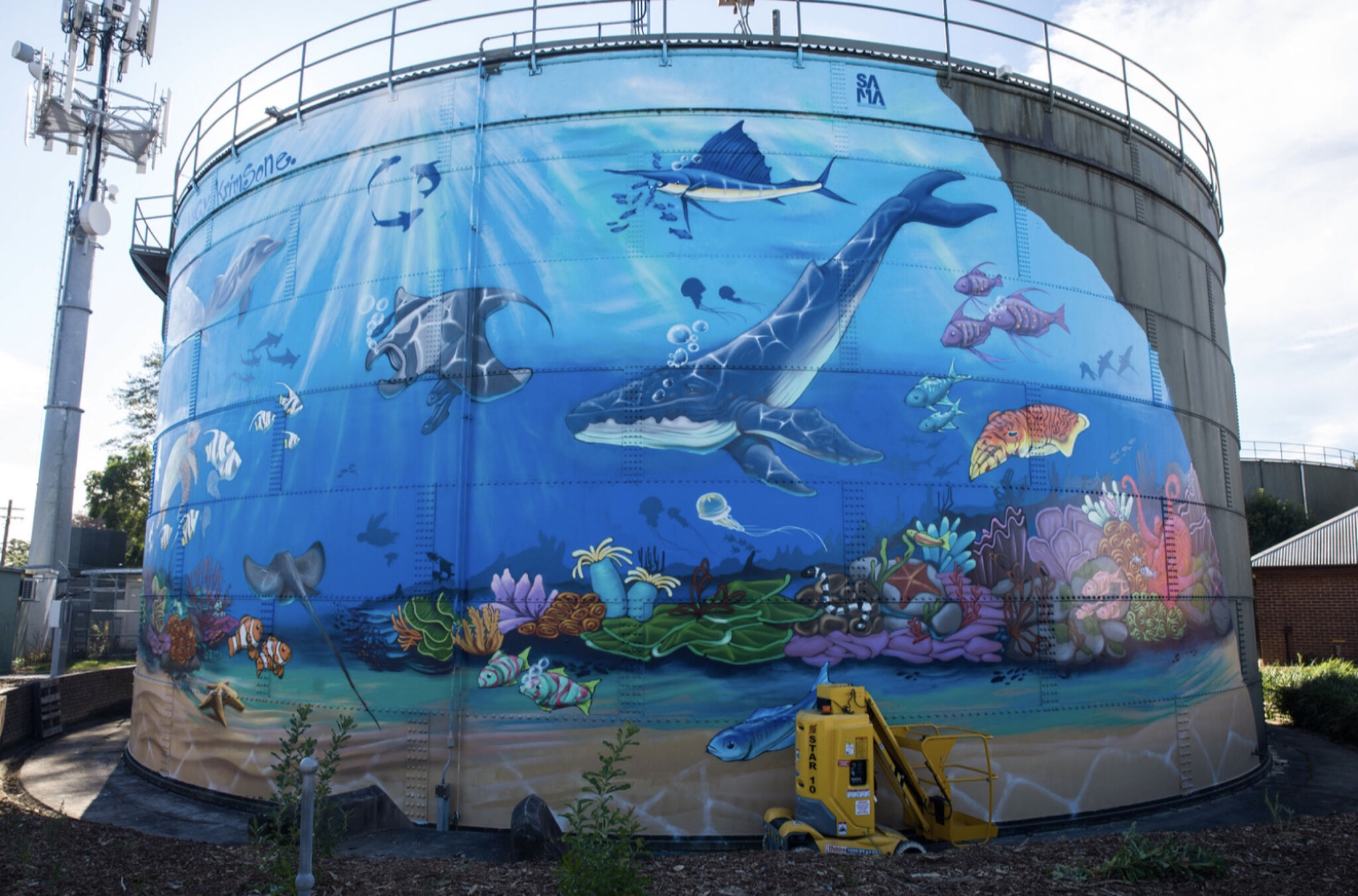 Scott Nagy, Krimsone&mdash;Hornsby Water Tank Art