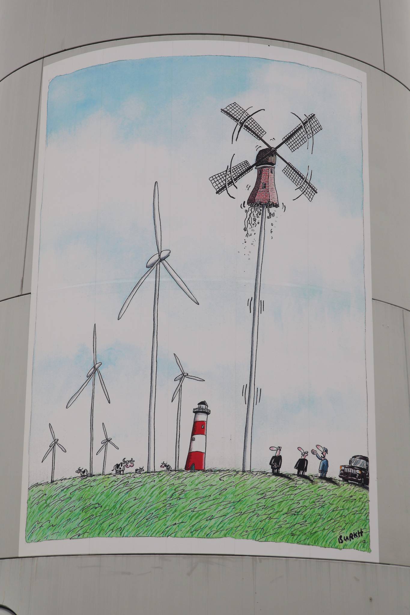 Burkhard Fritsche&mdash;Wind turbine with art - Molen in de hoogte