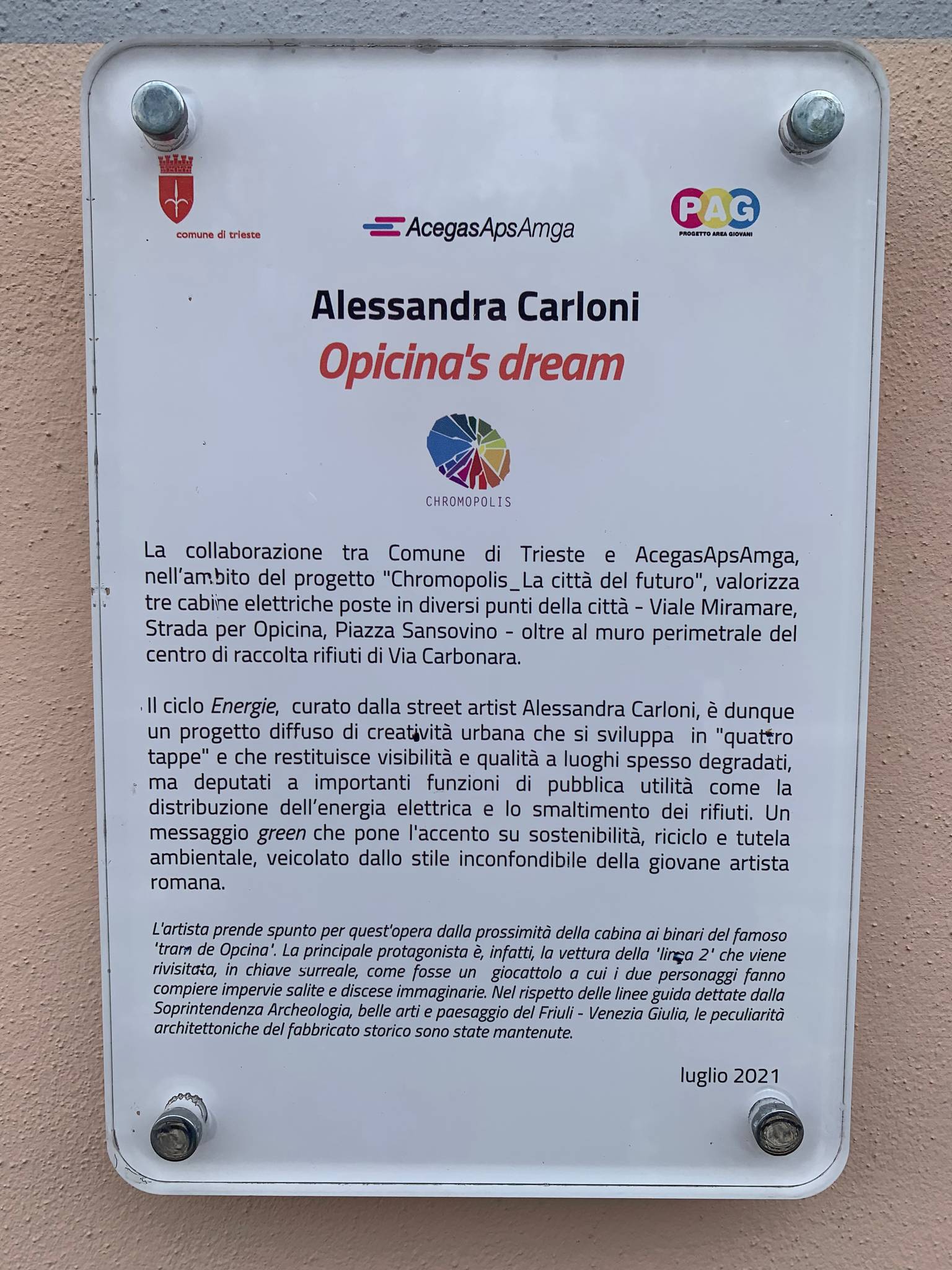 Alessandra Carloni&mdash;Opicina’s dream 