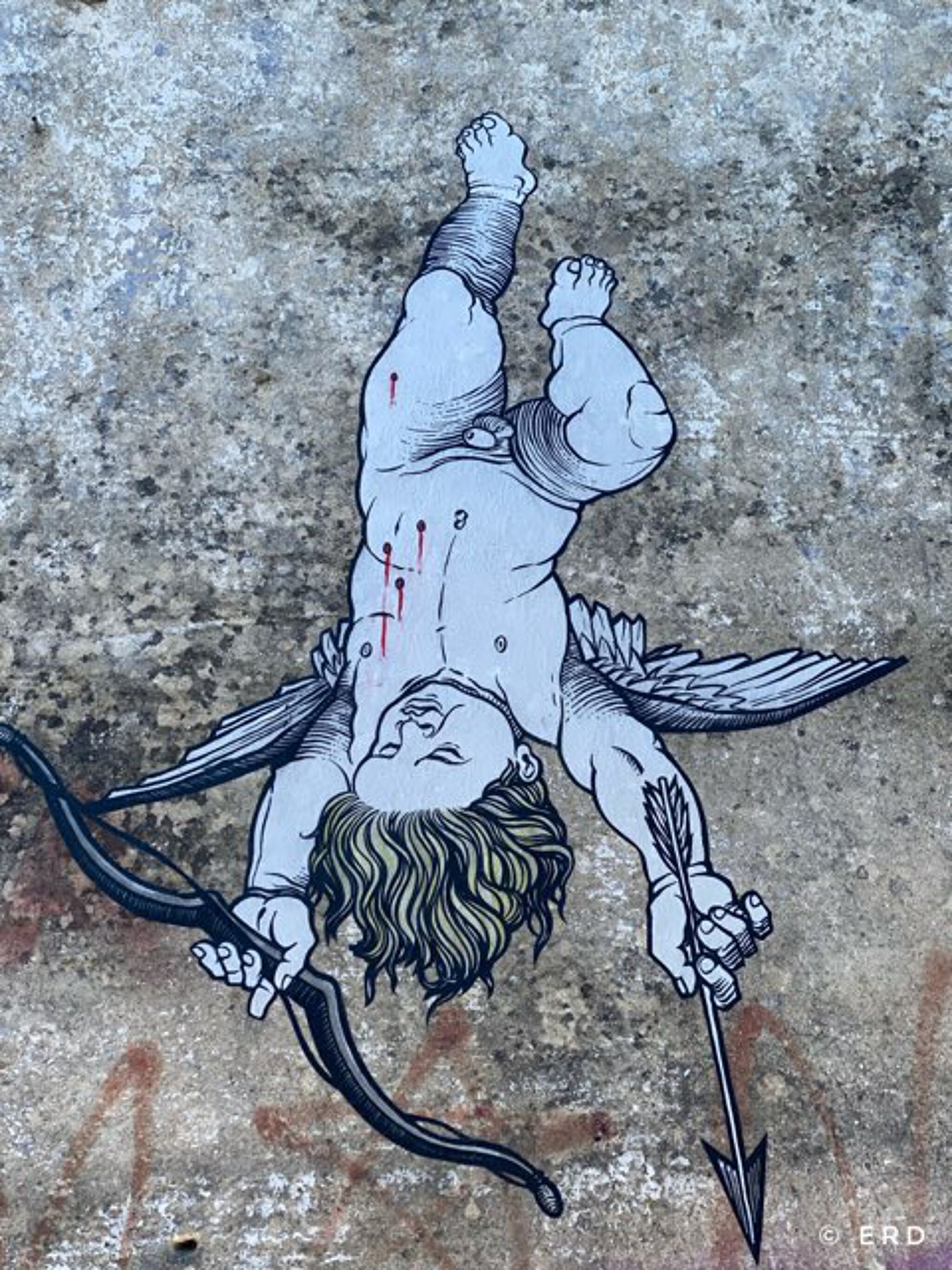 El Primo de Banksy&mdash;Cupido abatido por un cazador