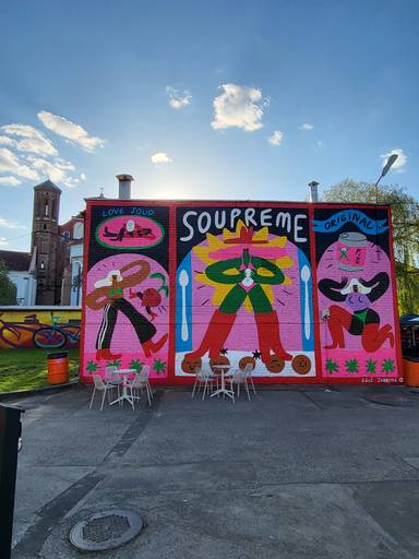 Pink Soup mural 