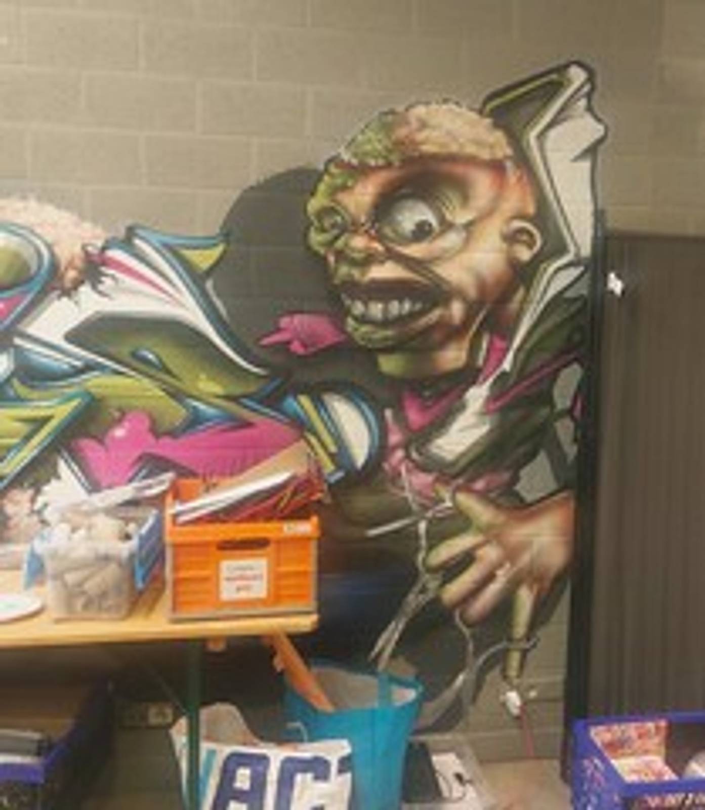 —Murals by Nash inside youth centre Fuego