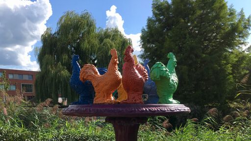 Collection of colourful statues